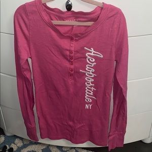 long sleeve pink shirt